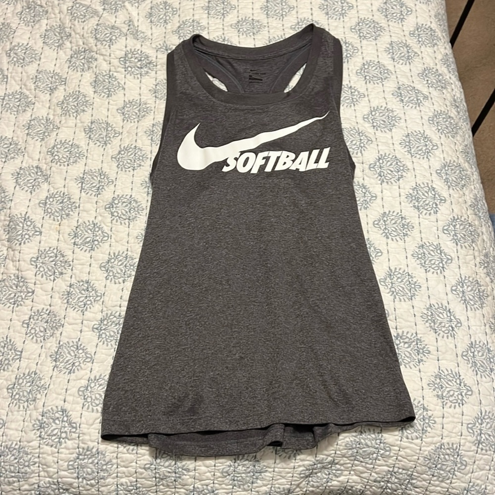 Nike razor back softball tank top